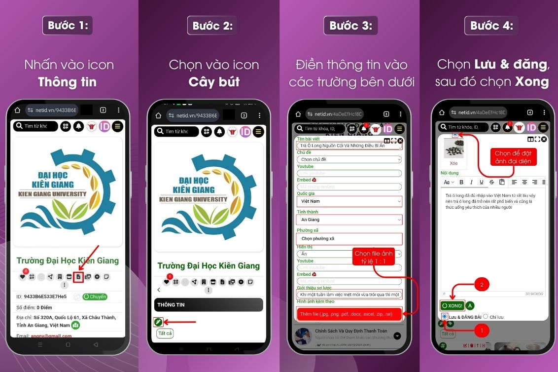 Cách đăng bài viết trong mục Thông tin
