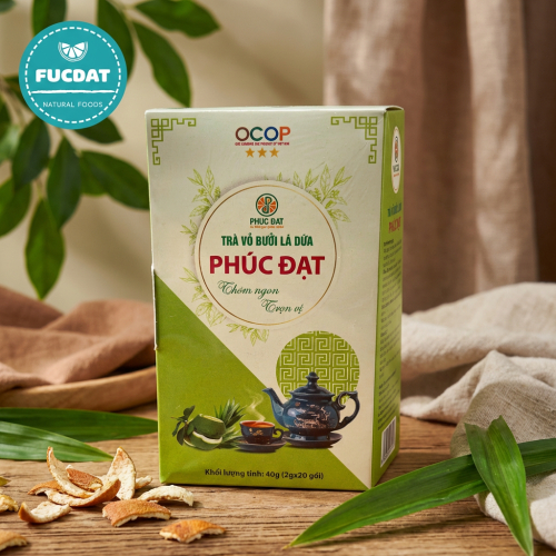 Gian Hàng Sản Phẩm OCOOP: Trà Vỏ Bưởi Lá Dứa - Phúc Đạt