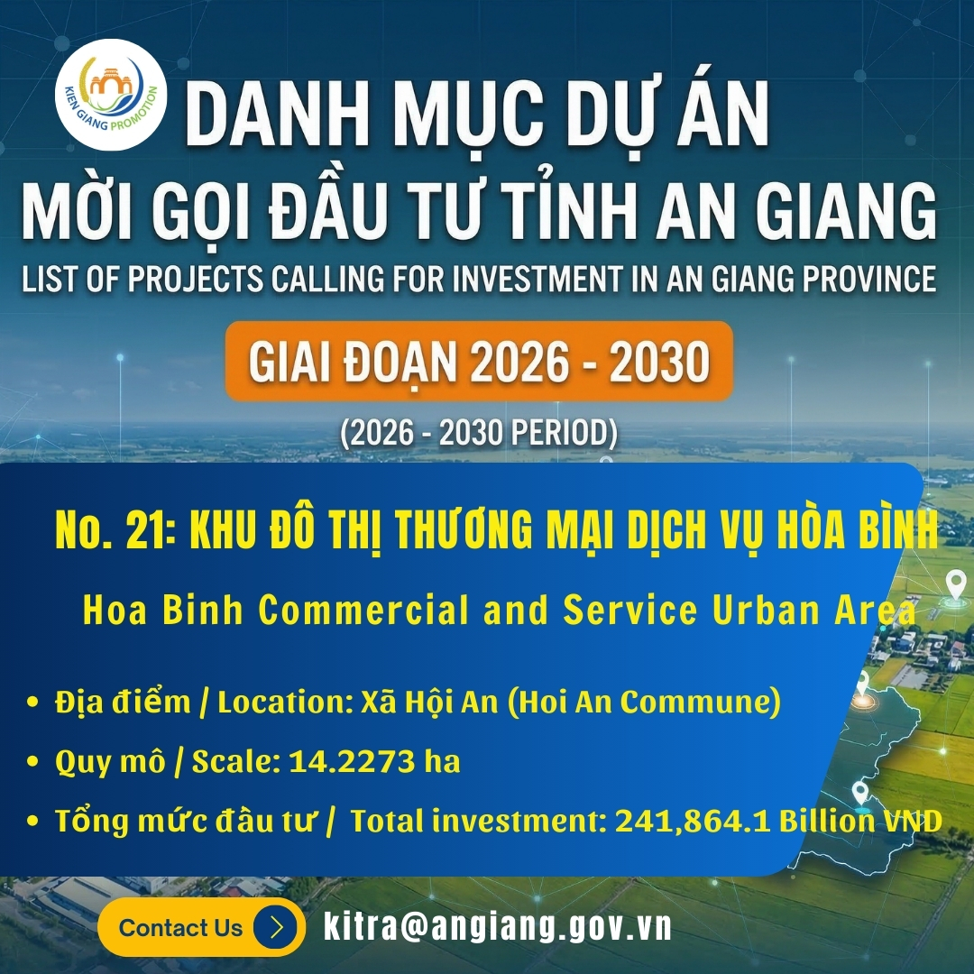 No. 21: Khu Đô Thị Thương Mại Dịch Vụ Hòa Bình | Đầu Tư An Giang 2026-2030