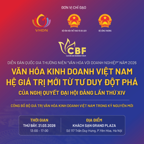 Diễn Đàn Quốc Gia Thường Niên Văn Hóa Với Doanh Nghiệp Năm 2026
