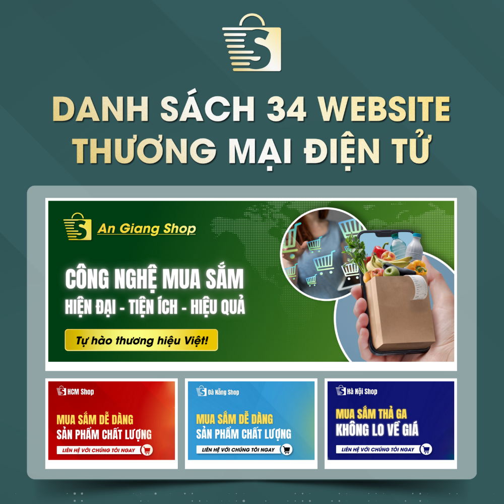 Danh Sách Website TMĐT Của 34 Tỉnh Thành Việt Nam