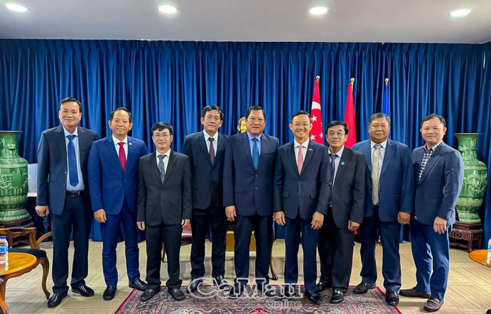 Cà Mau thúc đẩy hợp tác với Singapore trên nhiều lĩnh vực xuất khẩu và đầu tư