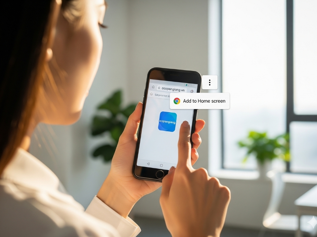 1. Trên Android (Chrome):