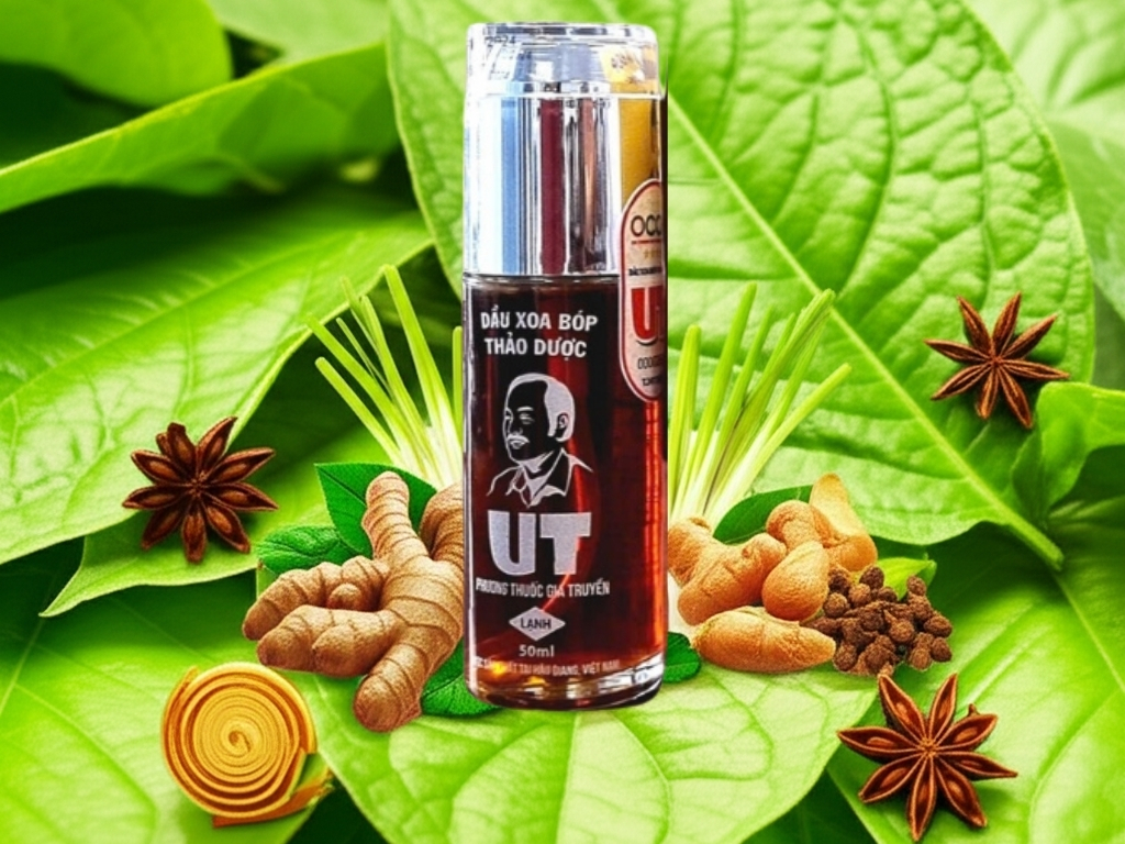 Dầu Xoa Bóp Thảo Dược UT – Tinh Hoa Từ Lá Trầu Không
