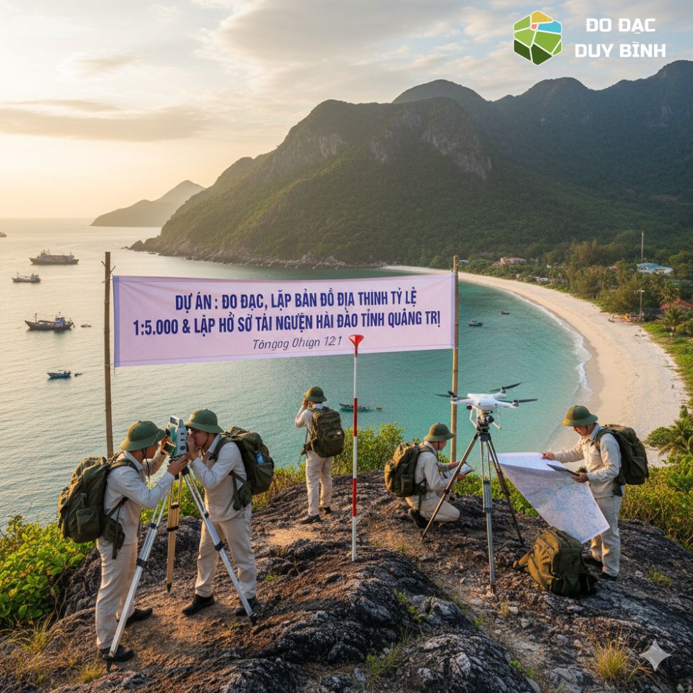 Công Ty Cổ Phần Đo Đạc Duy Bình Thực Hiện Bản Đồ Địa Hình 1:5.000 & Hồ Sơ Tài Nguyên Hải Đảo Quảng Trị
