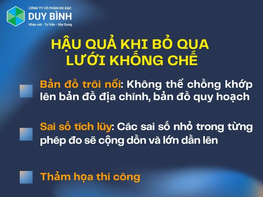 Hậu quả kỹ thuật khi bỏ qua lưới khống chế