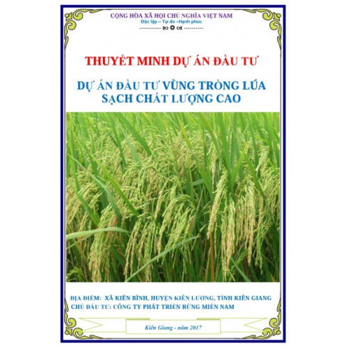Dự Án Trồng Lúa Sạch Chất Lượng Cao Kết Hợp Nuôi Tôm Quảng Canh