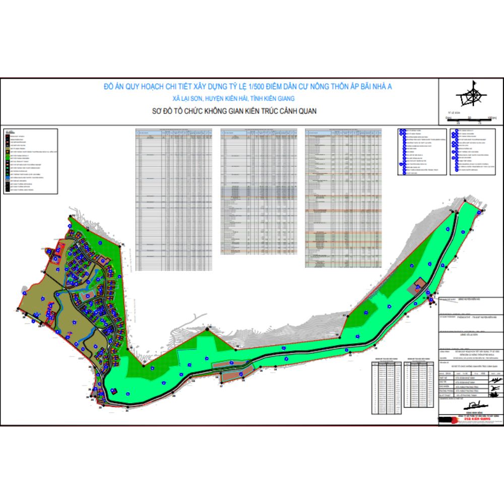 Công Bố, Công Khai Đồ Án Quy Hoạch Chi Tiết Xây Dựng Điểm Dân Cư Nông Thôn Ấp Bãi Nhà A, Xã Lại Sơn, Huyện Kiên Hải, Tỉnh Kiên Giang, Quy Mô 81,39ha, Tỷ Lệ 1/500