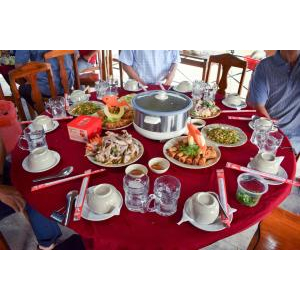 Ứng dụng ngay trong không gian tiệc tại Vườn Dừa Út Khuê