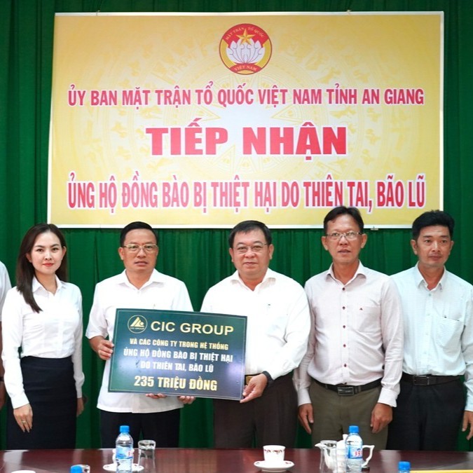 Công Ty Cổ Phần Tập Đoàn CIC Group Ủng Hộ Đồng Bào Thiệt Hại Do Thiên Tai, Bão Lũ