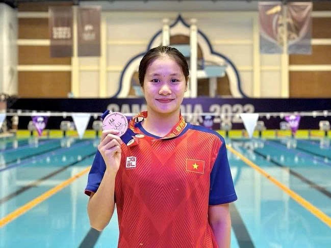 Võ Thị Mỹ Tiên đạt thành tích tốt tại Giải bơi lội thế giới 2025