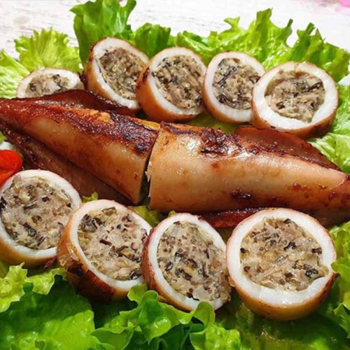 Mực Nhòi Thịt Chiên Nước Mắm