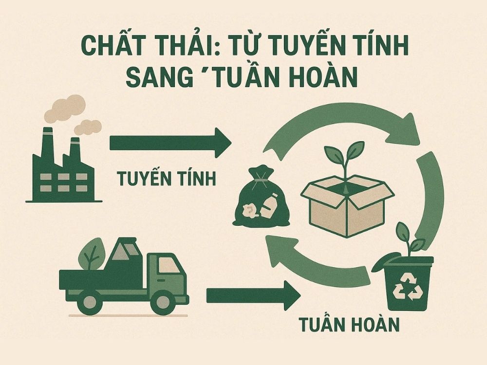 3. Chất thải: Từ "tuyến tính" sang "tuần hoàn"