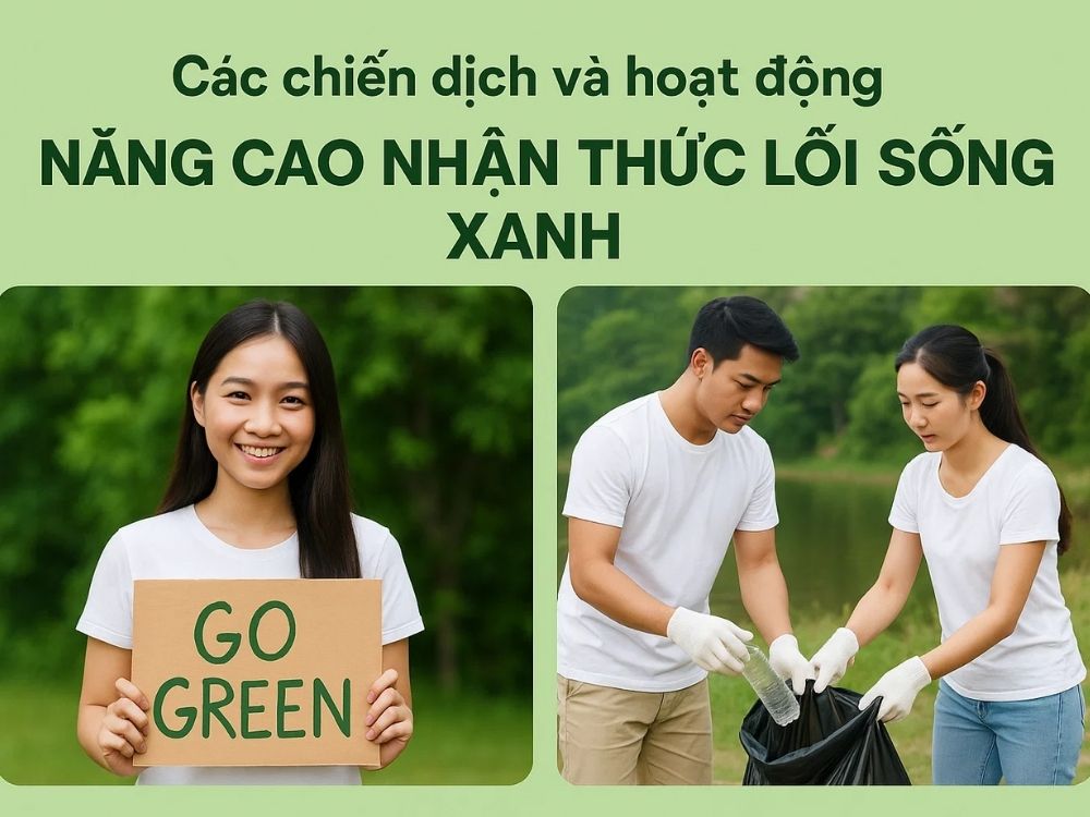 2) Các chiến dịch và hoạt động nâng cao nhận thức lối sống xanh