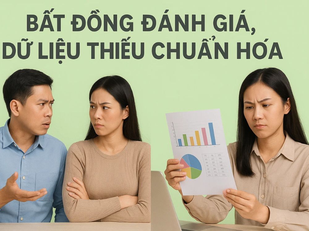 3. Bất đồng đánh giá, dữ liệu thiếu chuẩn hóa