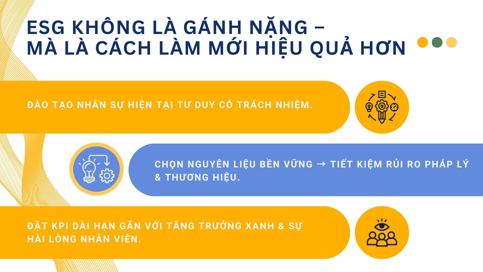 3. Tích hợp ESG không phải làm thêm mà là làm khác, làm tốt hơn