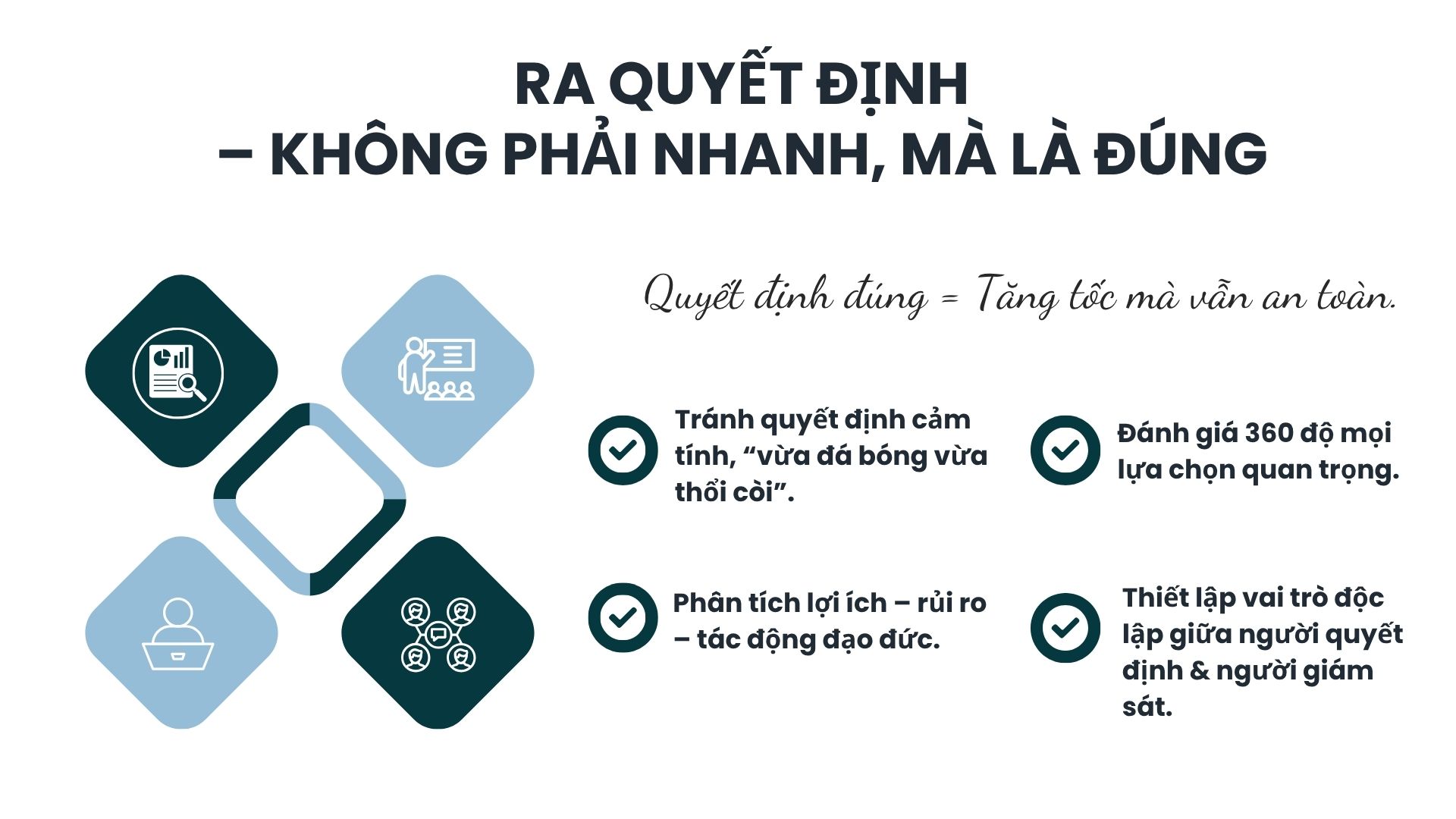 3. Ra quyết định hiệu quả không phải là nhanh - mà là có kiểm soát