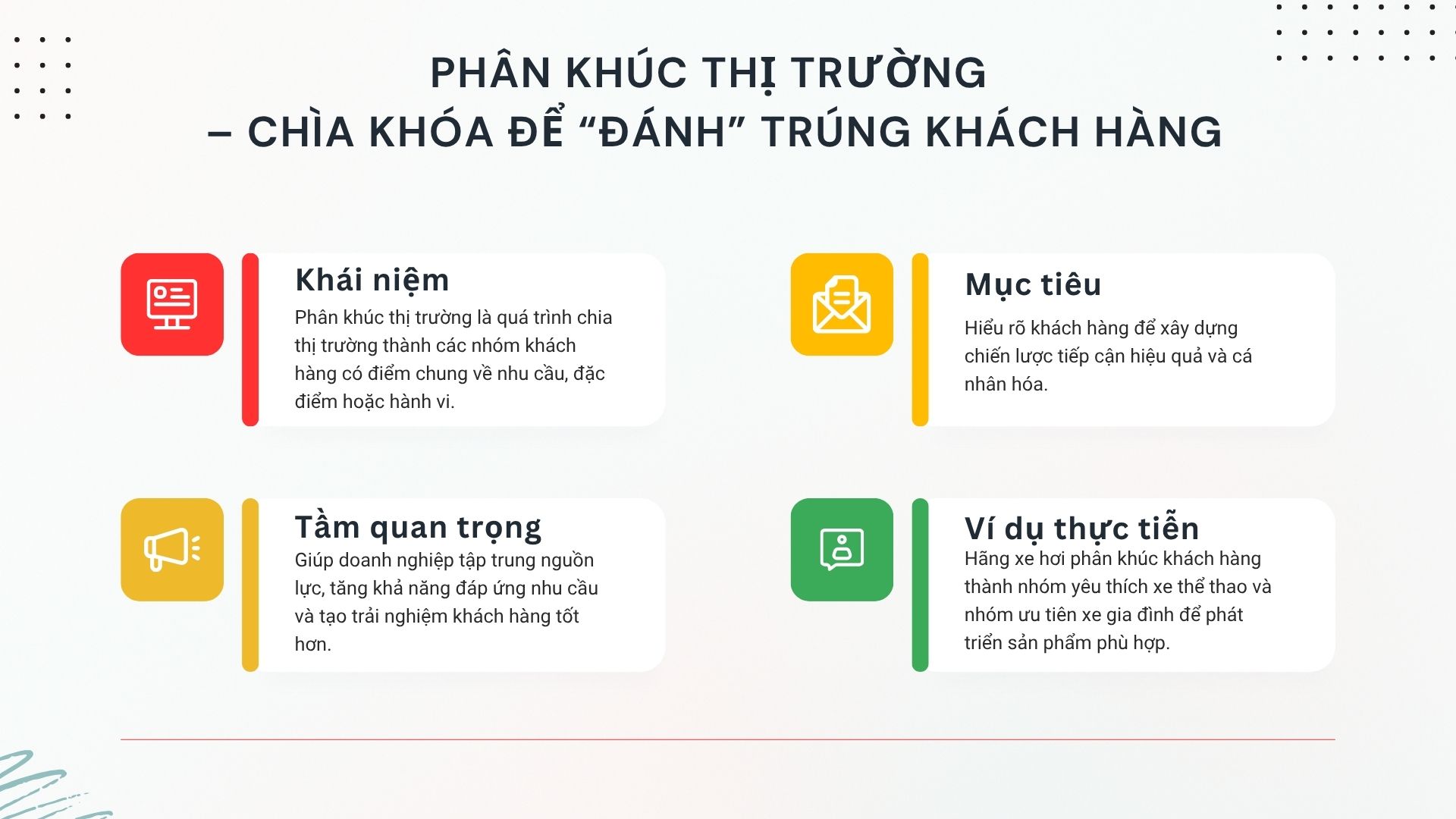 1. Phân khúc thị trường (Segmentation)