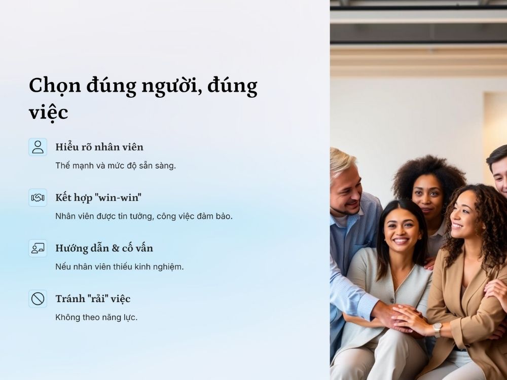 2. Chọn đúng người, đúng việc