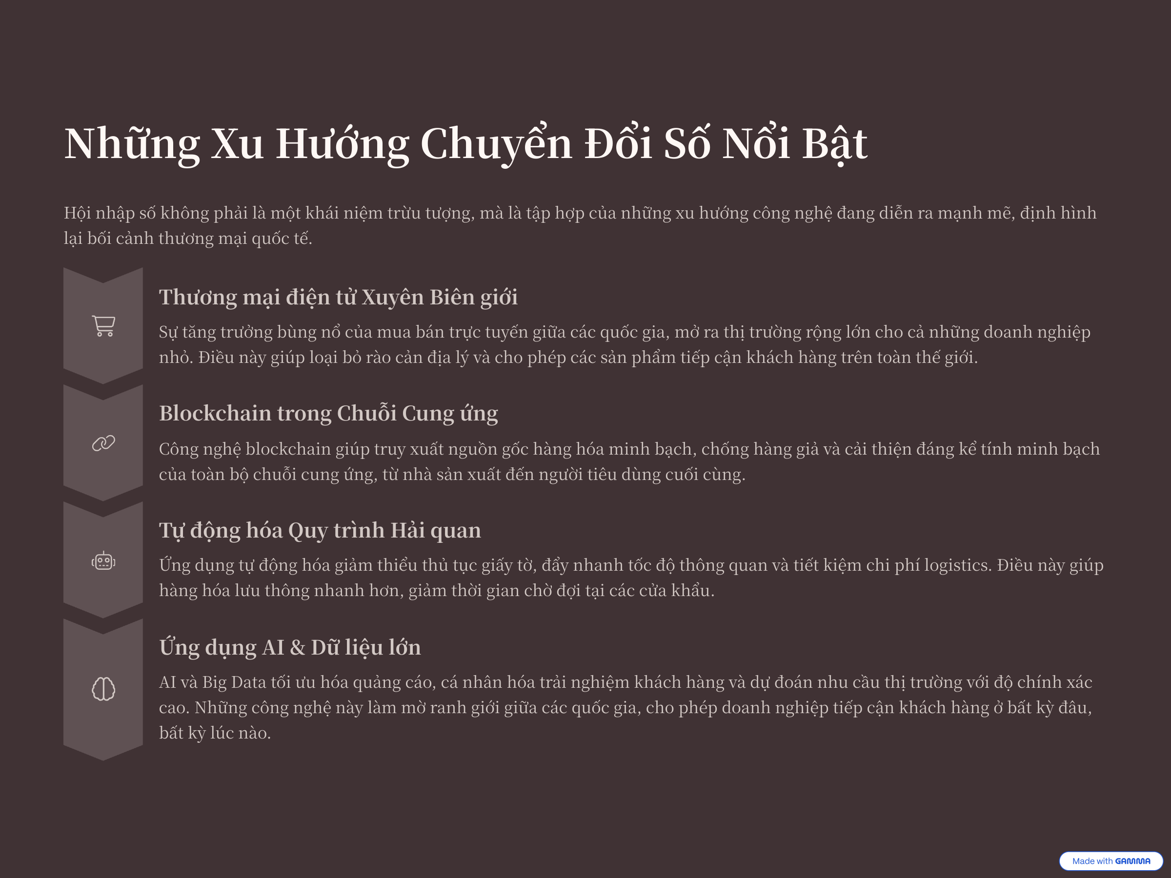 2. Những xu hướng chuyển đổi số nổi bật đang định hình thương mại quốc tế
