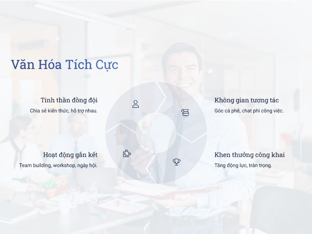 5. Khuyến khích văn hóa làm việc tích cực