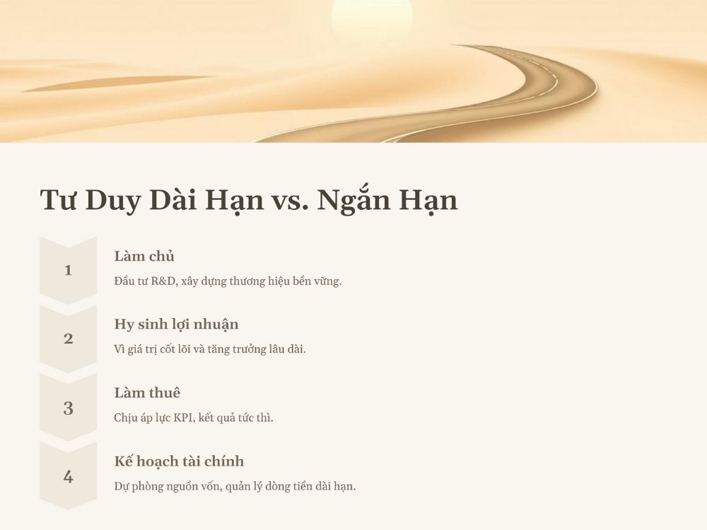 3. Tư duy dài hạn vs. Tư duy ngắn hạn