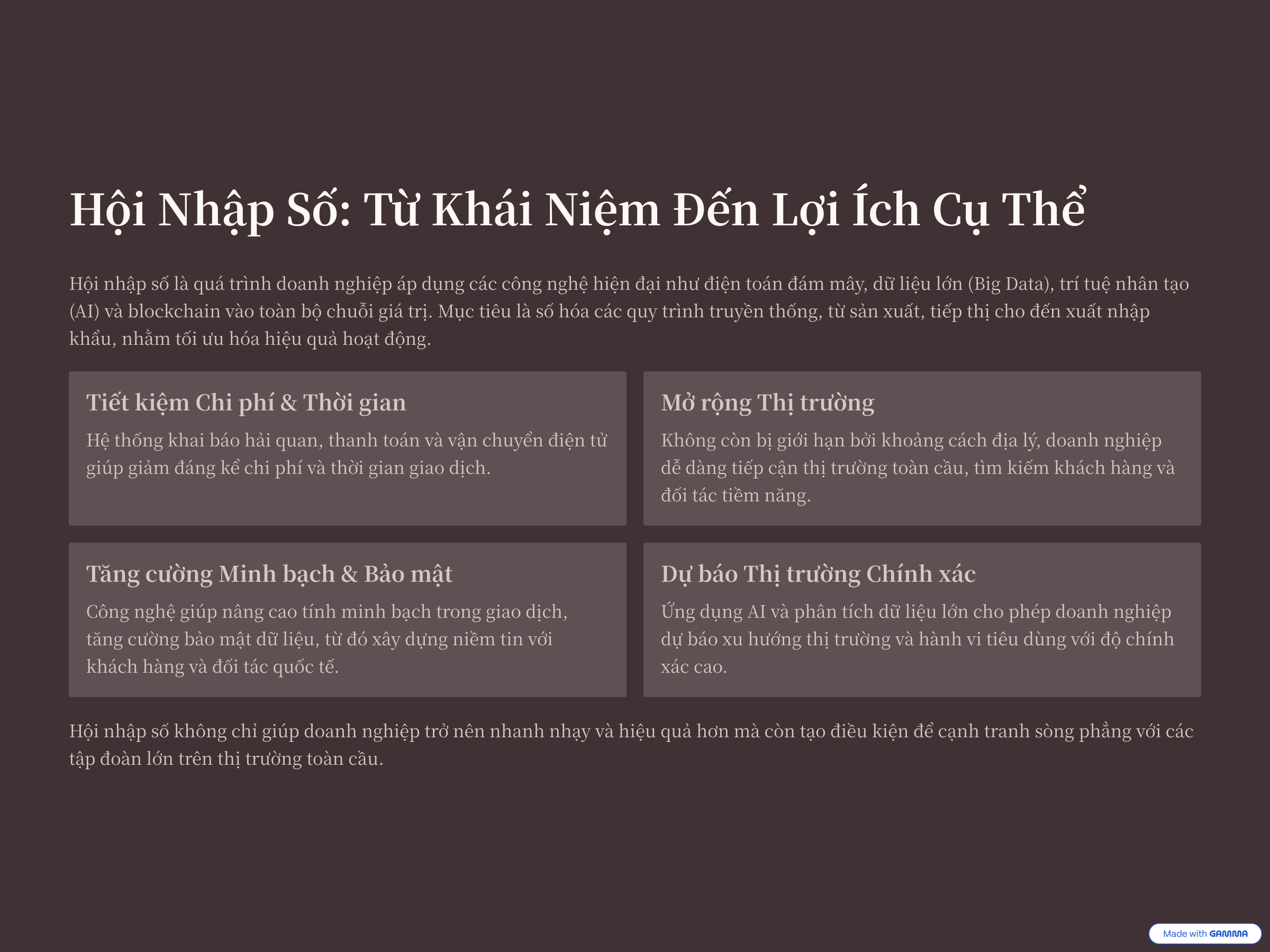 1. Hiểu rõ hội nhập số: Từ khái niệm tới lợi ích cụ thể