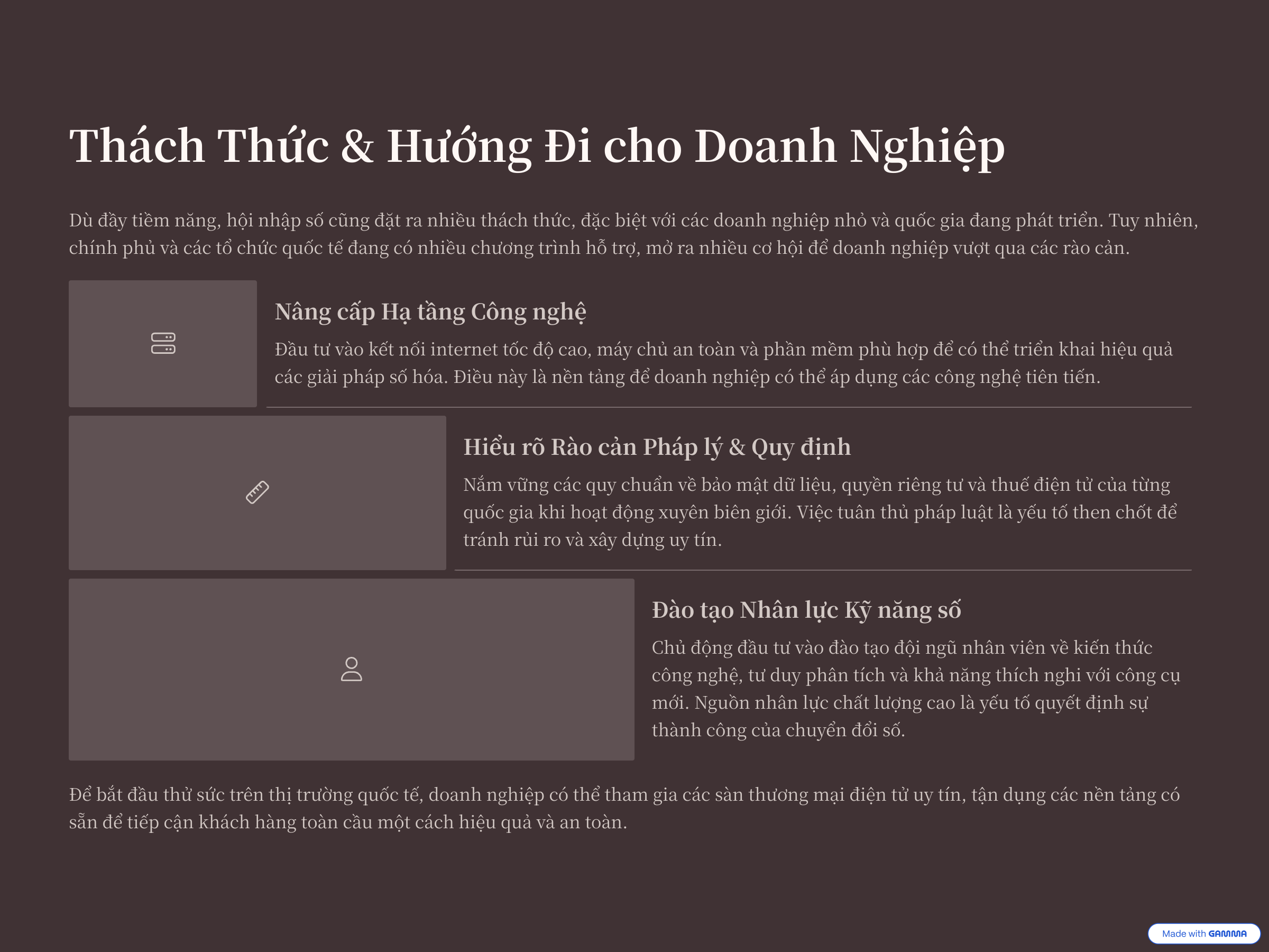 3. Thách thức cần vượt qua và hướng đi dành cho doanh nghiệp
