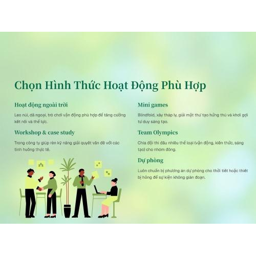 2. Chọn hình thức hoạt động phù hợp