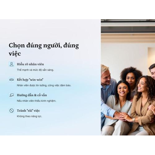 2. Chọn đúng người, đúng việc