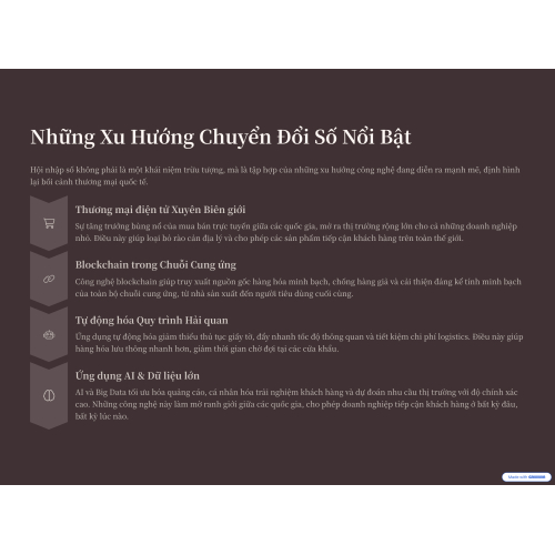 2. Những xu hướng chuyển đổi số nổi bật đang định hình thương mại quốc tế