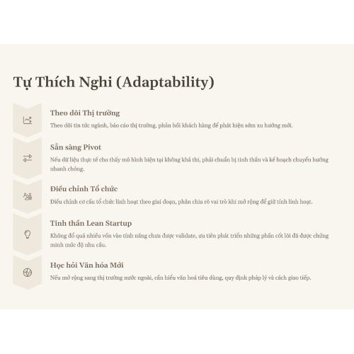 2. Tự thích nghi (Adaptability)