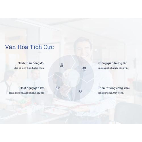 5. Khuyến khích văn hóa làm việc tích cực