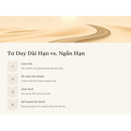 3. Tư duy dài hạn vs. Tư duy ngắn hạn