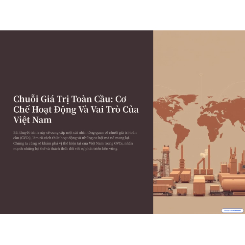 1. Chuỗi giá trị toàn cầu và cơ chế hoạt động