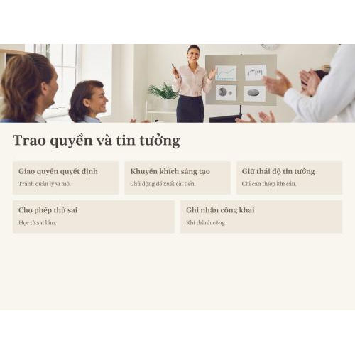 3. Trao quyền và tin tưởng