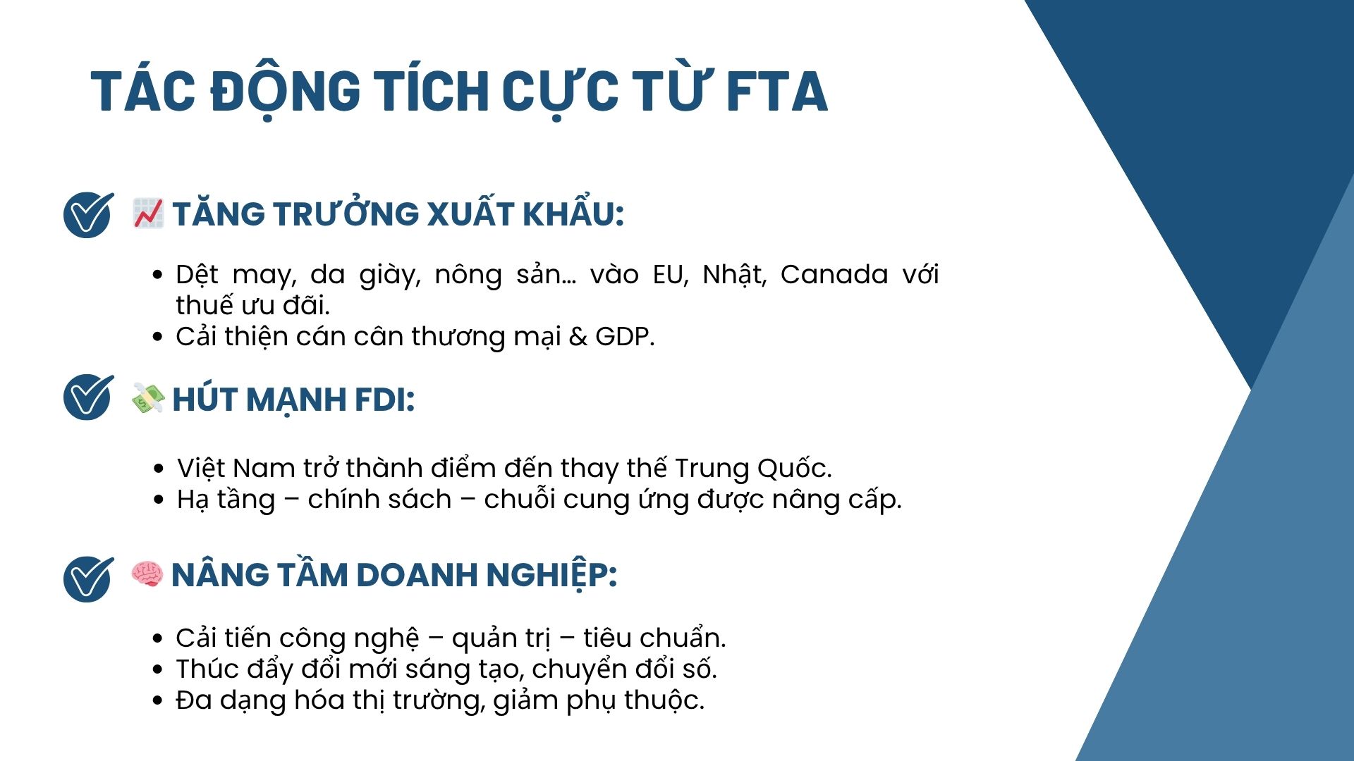 2. Tác Động Tích Cực Của FTA Đến Nền Kinh Tế Và Doanh Nghiệp Việt Nam