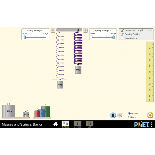 (Mô phỏng) Vật lý: Masses and Springs: Basics (Khối lượng và lò xo: ​​Khái niệm cơ bản)
