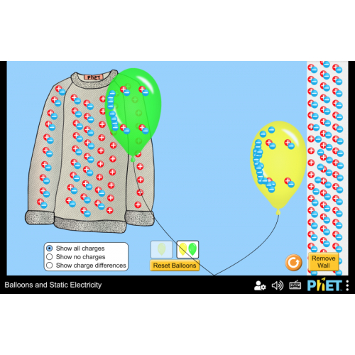 (Mô phỏng) Vật lý: Balloons and Static Electricity (Bóng bay và tĩnh điện)