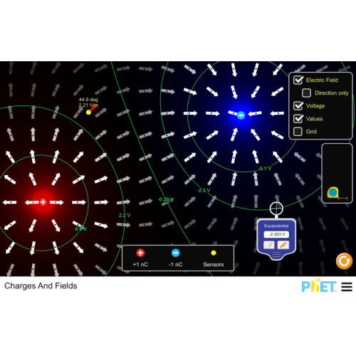 (Mô phỏng) Vật lý: Charges and Fields (Điện tích và Trường)