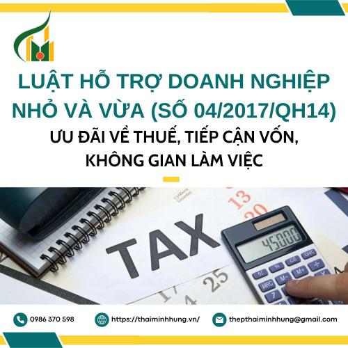 Luật Số 04/2017/QH14: Luật Hỗ Trợ Doanh Nghiệp Nhỏ Và Vừa