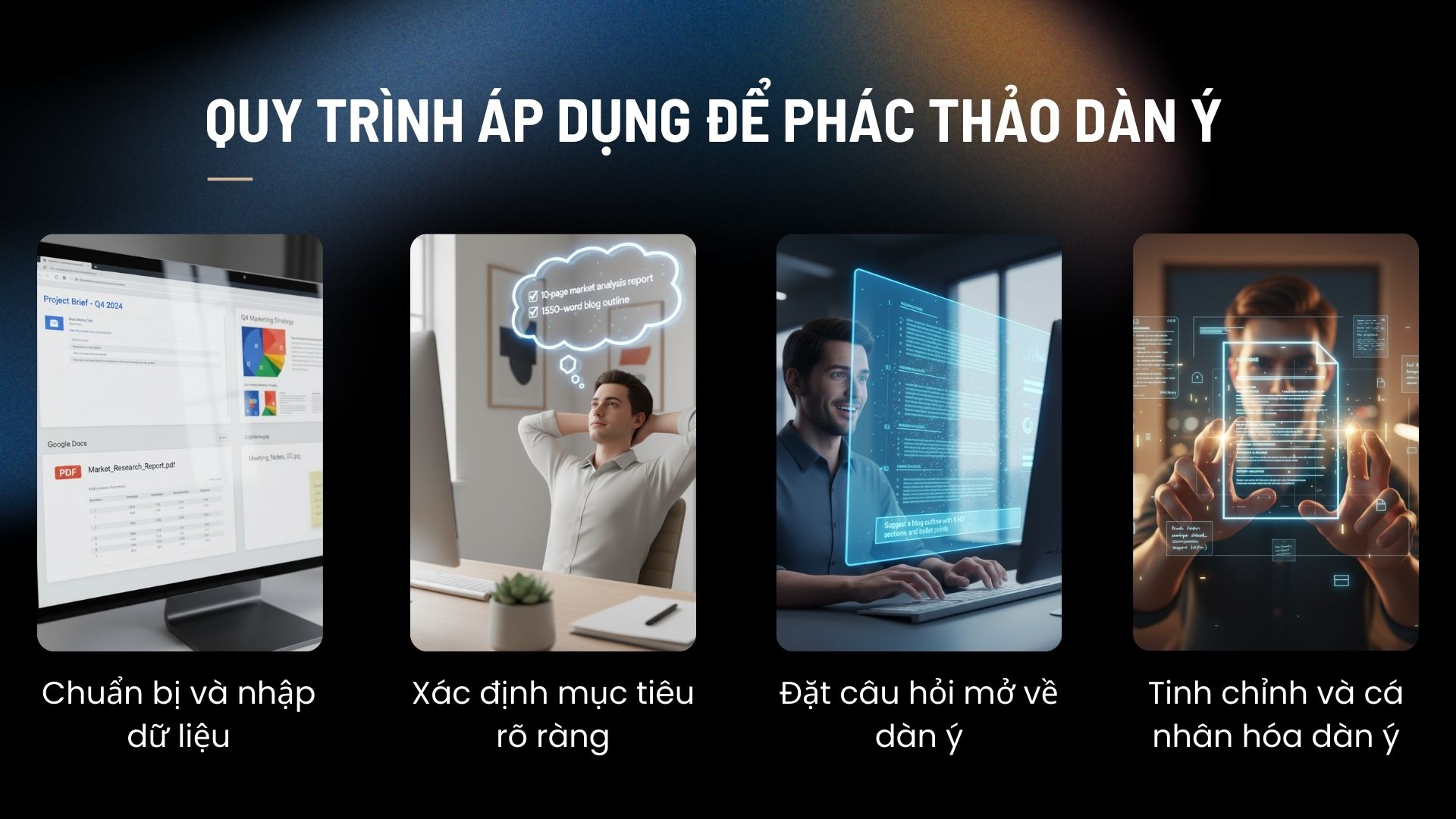 Quy trình áp dụng để phác thảo dàn ý