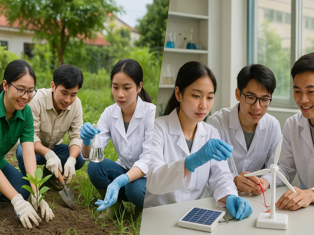 II. Trải nghiệm học tập kết hợp thực hành – Từ lý thuyết đến hành động xanh