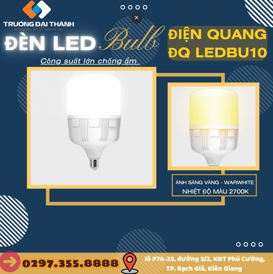 Ea18Ch9a61BfA72 Đèn LED bulb công suất lớn chống ẩm Điện Quang ĐQ LEDBU10