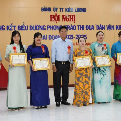 Thị Trấn Kiên Lương Công Nhận 38 Điển Hình Mô Hình Tập Thể, Cá Nhân “Dân Vận Khéo”