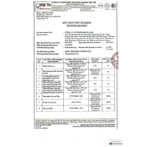 6. Bản tự công bố sản phẩm muỗi chườm lưng
