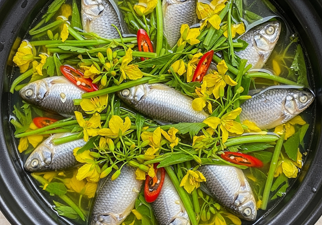 Ẩm thực mùa nước nổi, cái hồn quê trong từng món ăn dân dã