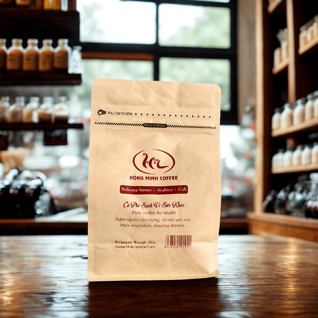 CbC2E3A2H36fEd3 Hồng Minh Coffee - Robusta Honey + Arabica + Culi: Hòa Quyện Hương Vị Từ Ba Loại Cà Phê Đặc Sắc