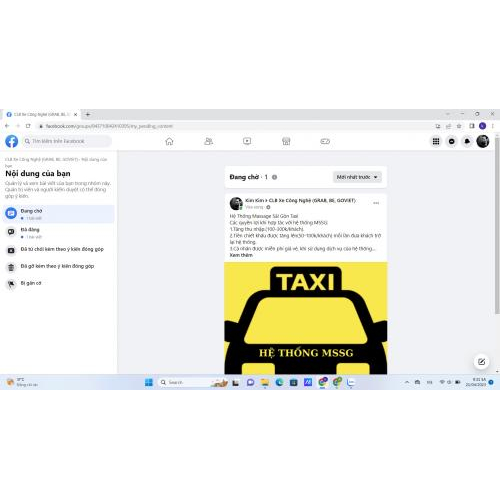 Nguyễn Kim Anh - Bài đăng hội nhóm taxi 21/4