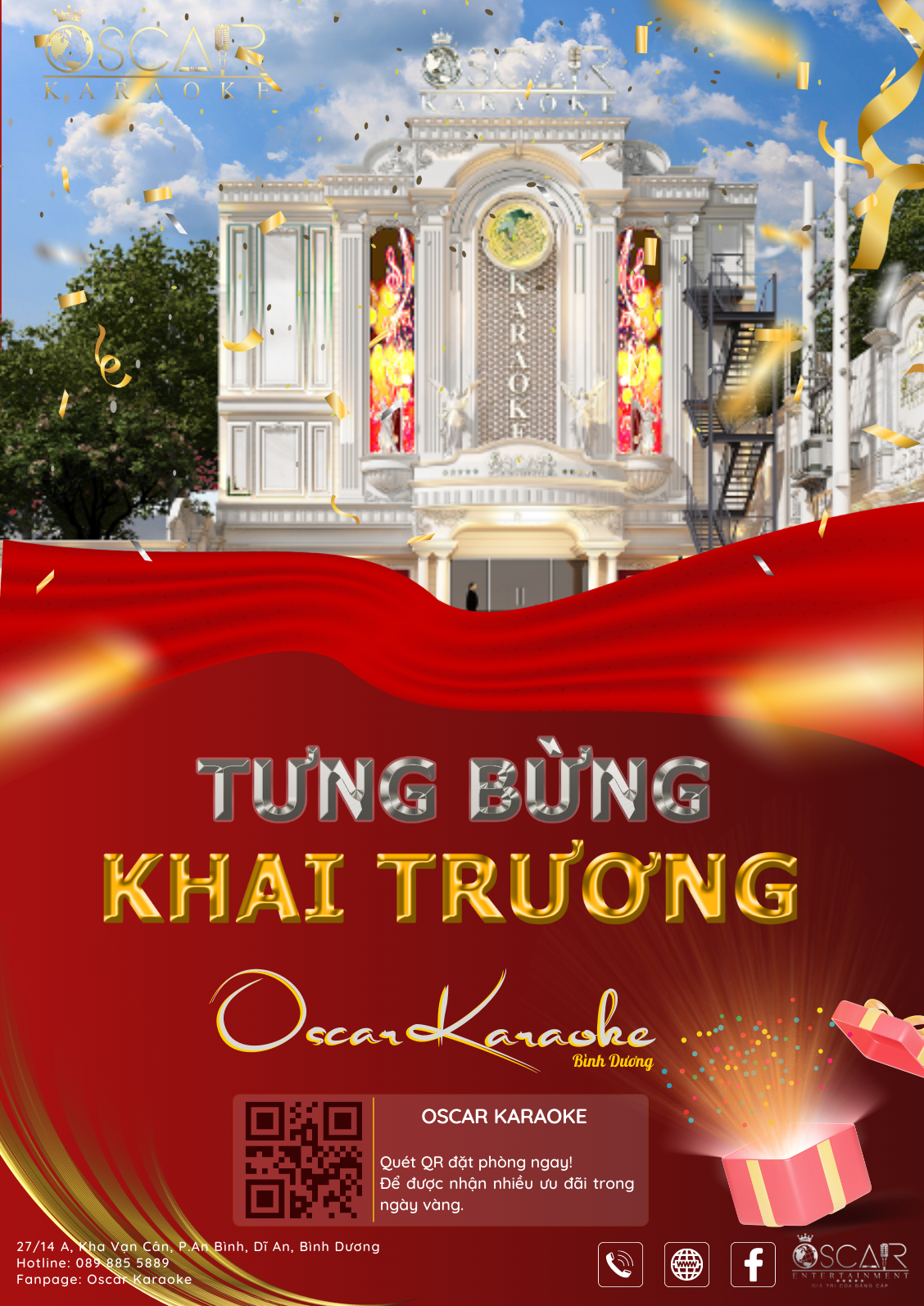 Nguyễn Lê Phát - Banner Khai Trương Oscar Karaoke